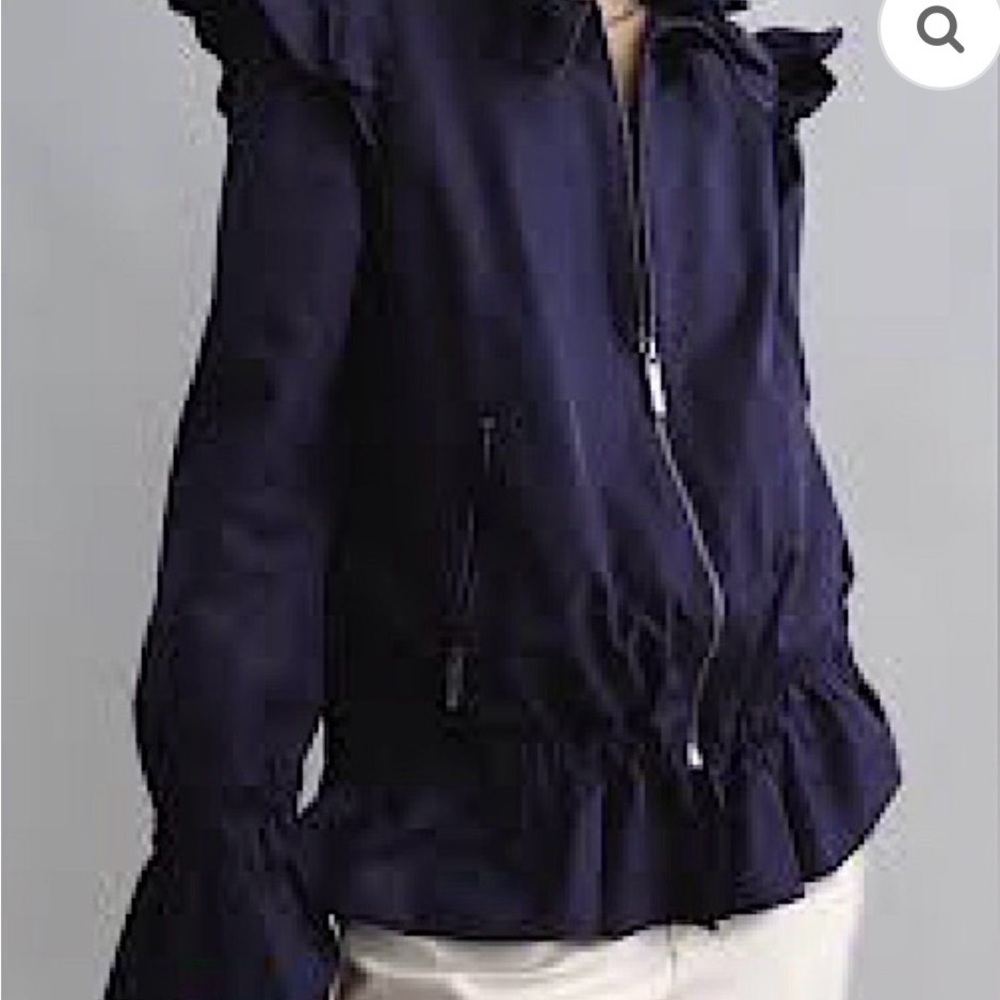 Ted Baker Navy Ruffle Jacket